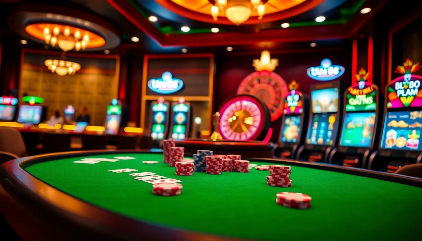 Experience the excitement of UU 88 with vibrant casino tables and thrilling gambling action.