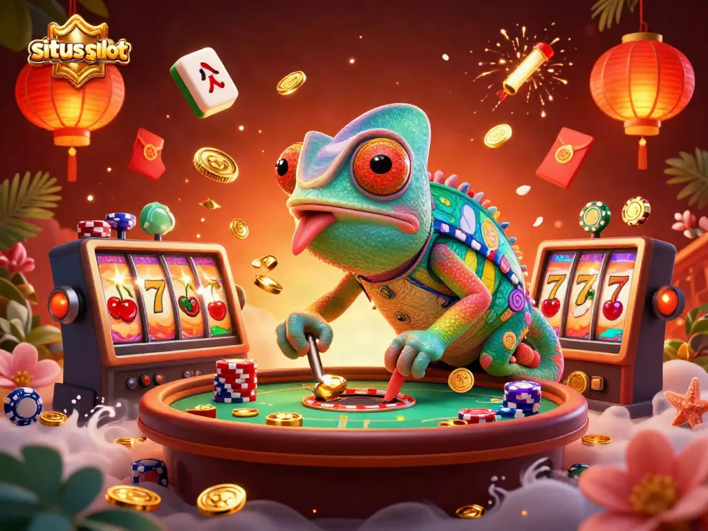 Experience thrilling gameplay at situs slot with vibrant slot machines and a colorful casino atmosphere.