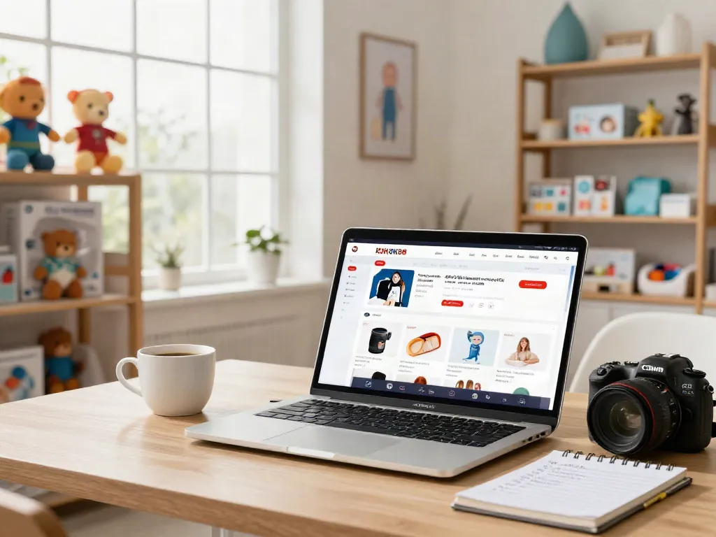 Engaging shopping experience on ROKOK88 with brands and products in a modern workspace.