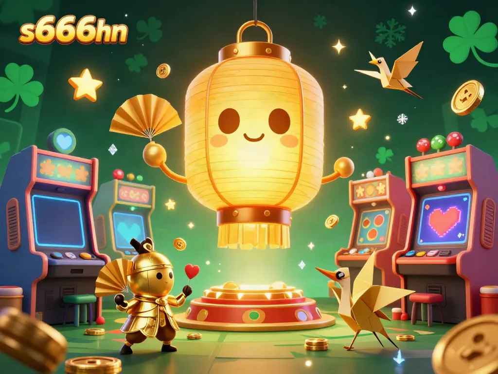 Experience thrilling gaming action at s666hn in this vibrant casino illustration featuring dynamic characters and colorful game elements.