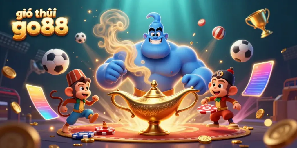 Engage in the exciting world of giới thiệu go88 featuring vibrant 3D characters and casino elements.