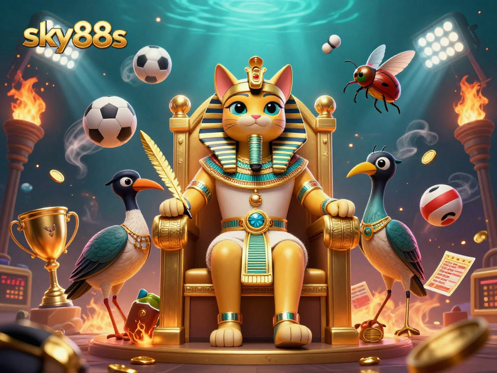 Experience thrilling gaming adventures at sky88s with this vibrant casino scene.