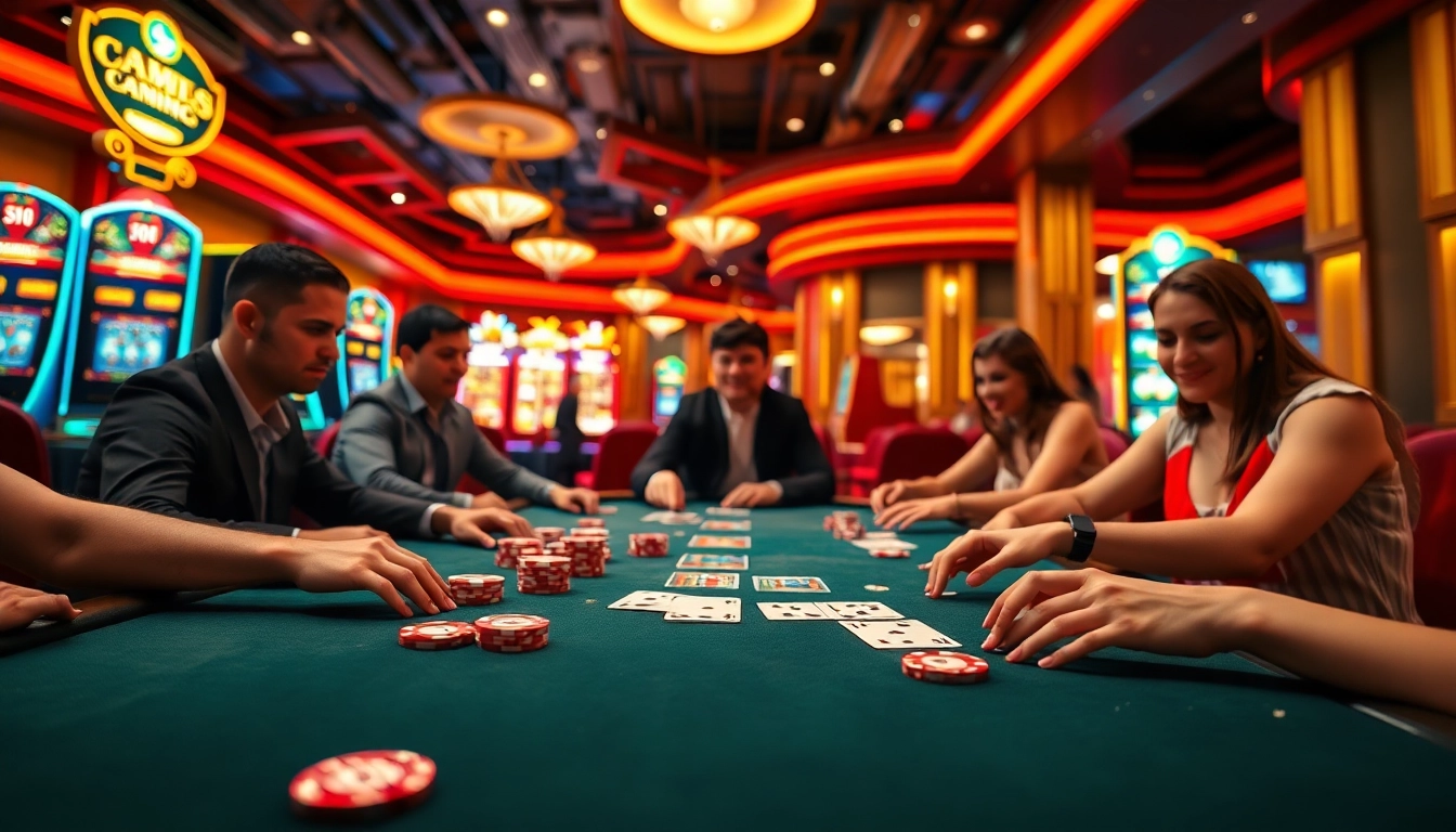 Dynamic online poker game scene at https://69vn.day/ showcasing vibrant casino atmosphere.