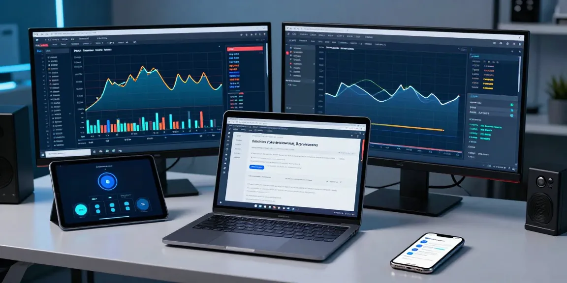 Expert en criminalistique crypto analysant les transactions blockchain sur un bureau moderne rempli d'outils de sécurité.