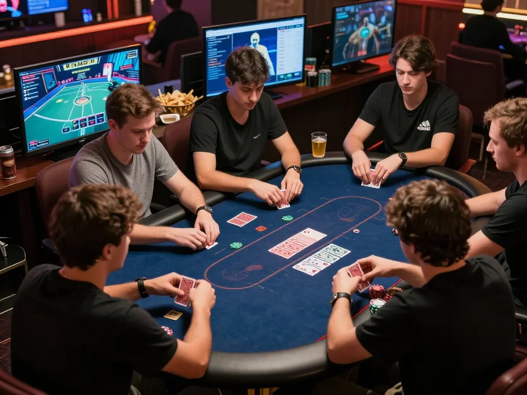 Engaging online poker gameplay showcasing players on SC88 platform, strategic moments highlighted.
