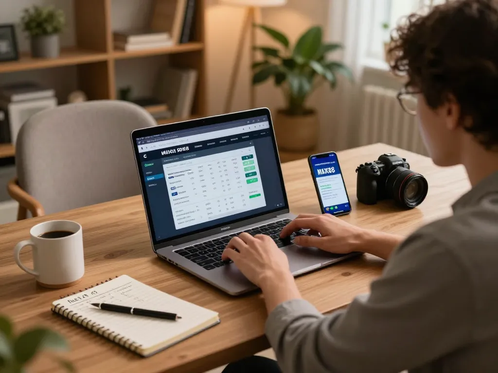 Engaging online betting experience with MAX88 interface on a laptop.
