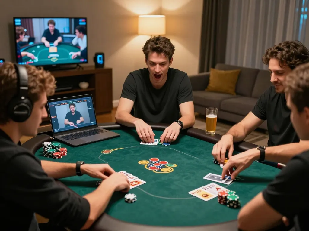 Experience thrilling gameplay as players engage with 9BET poker online, showcasing action-packed moments.