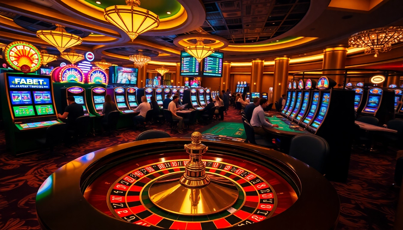 Experience the excitement of FABET as players engage with vibrant casino games and real-time betting odds.