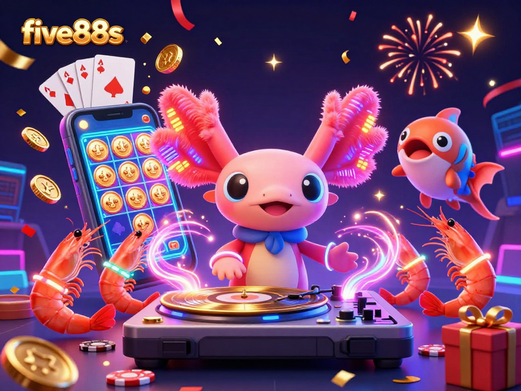 Engaging five88s slot gameplay with vibrant characters in a dynamic casino setting.