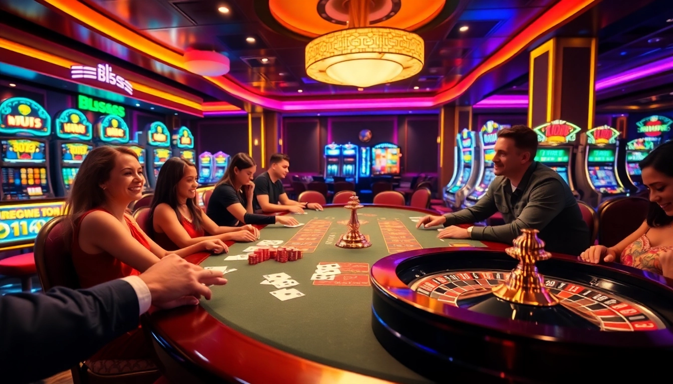 Experience thrilling gameplay at Bl555 casino with vibrant tables and excited players.